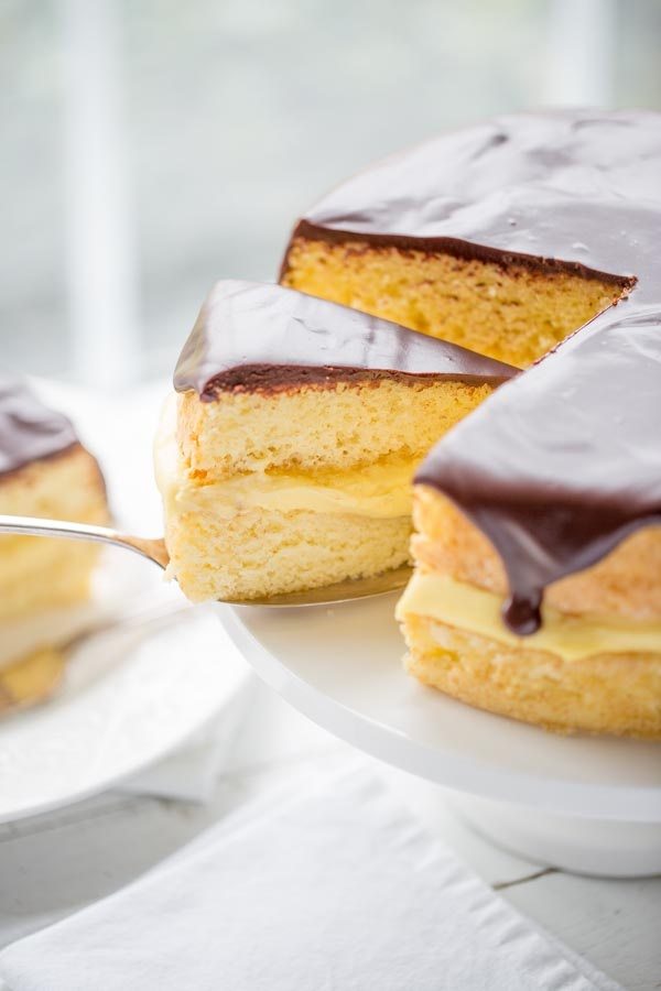 Classic Boston Cream Pie recipe from RecipeGirl.com