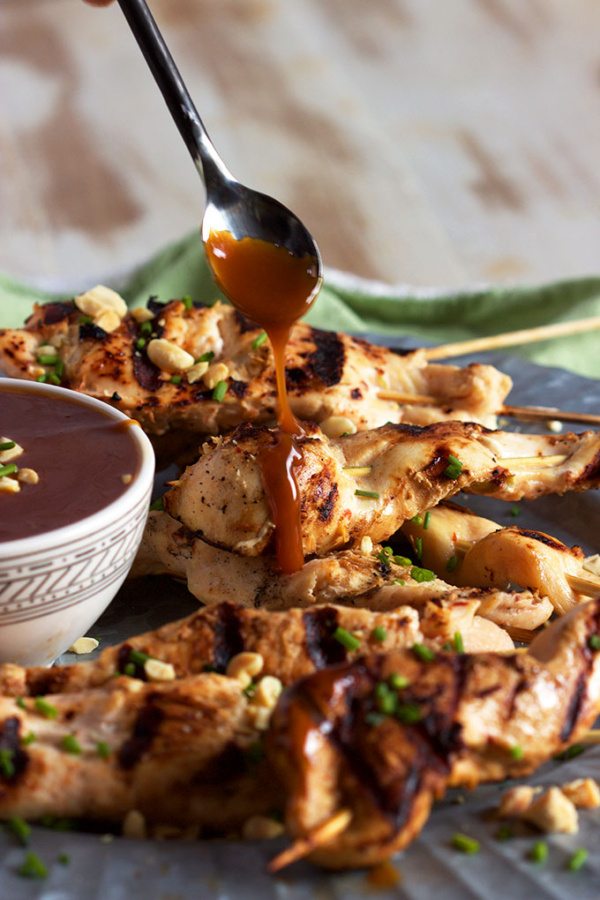 Satay Chicken with Spicy Peanut Sauce