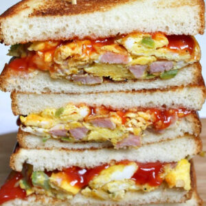 stack of denver sandwiches