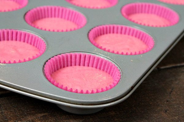 Pink Velvet Cupcakes with Cream Cheese Frosting recipe - from RecipeGirl.com