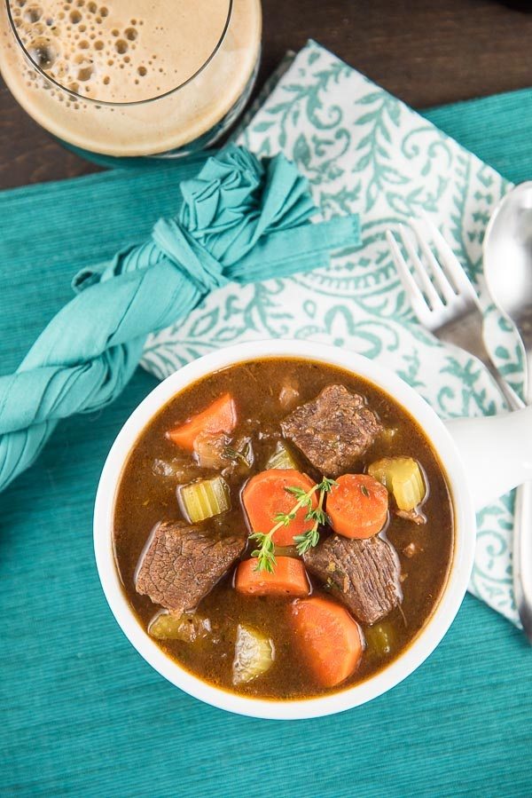 Classic Beef and Guinness Stew recipe - from RecipeGirl.com