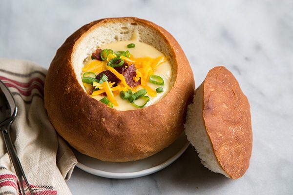 Recipe for How to Make Homemade Bread Bowls - from RecipeGirl.com