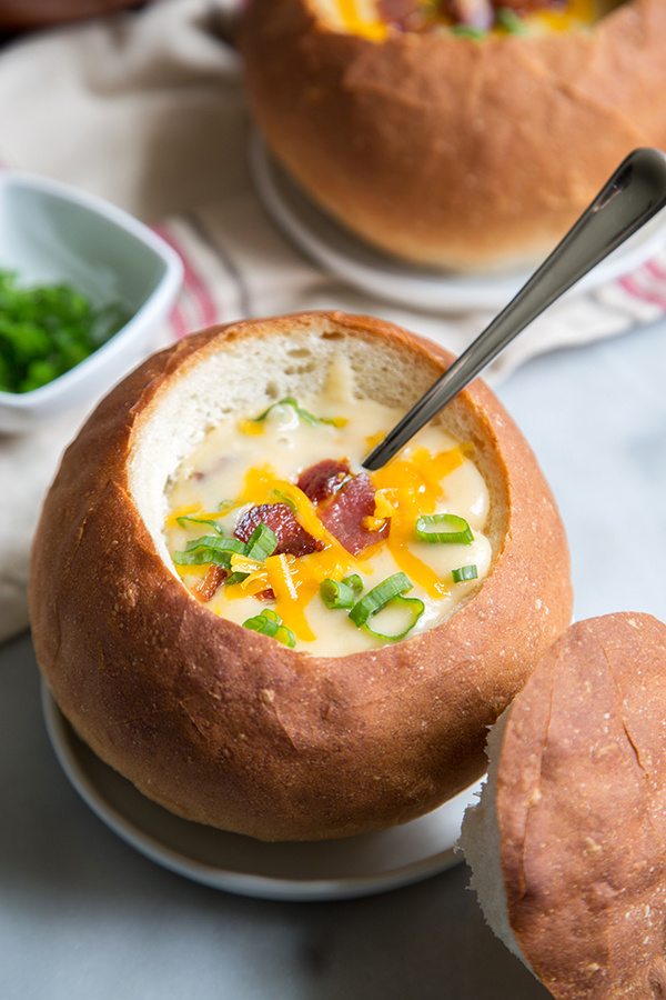 Recipe for How to Make Homemade Bread Bowls - from RecipeGirl.com