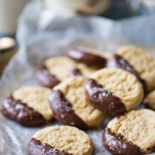 Soft Almond Butter Cookies with Dark Chocolate and Sea Salt