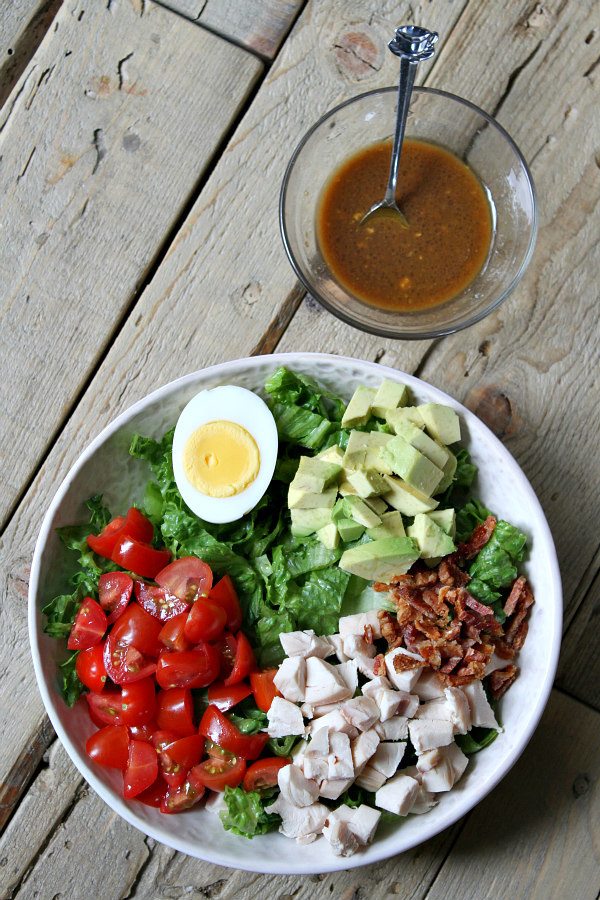 Quesadilla Cobb Salad with dressing