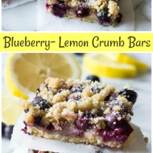 pinterest collage image for blueberry lemon crumb bars