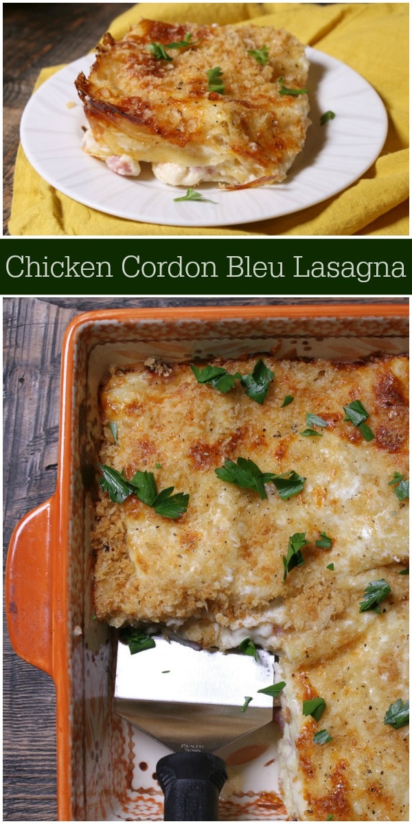 chicken cordon bleu lasagna
