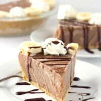 Chocolate Banana Ice Cream Pie with Peanut Butter Crust