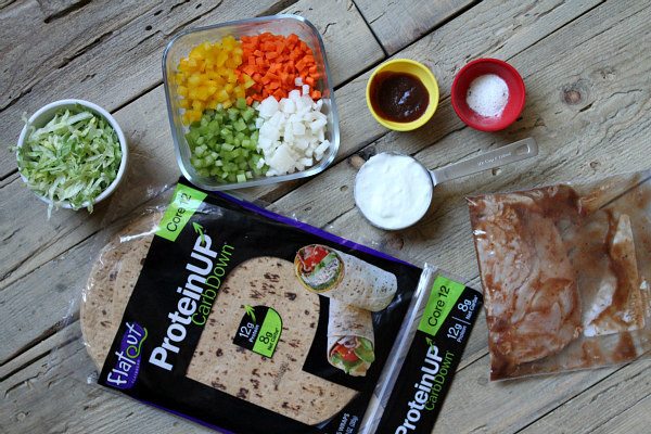 Ingredients needed for BBQ Ranch Grilled Chicken Wraps 