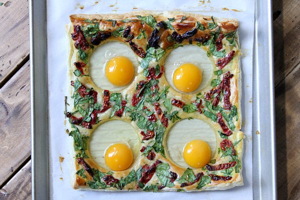 Italian Egg Pastries on a baking sheet