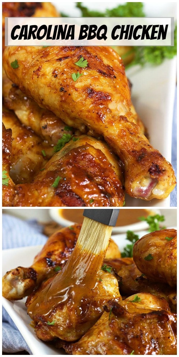 pinterest collage image for carolina barbecue chicken