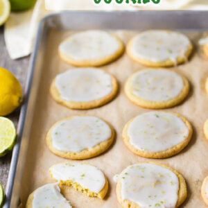 Iced Lemon Lime Cookies Pinterest Pin