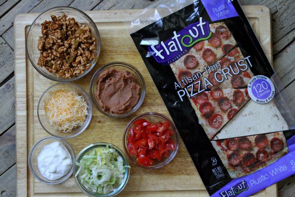 Ingredients for Skinny Taco Pizza 