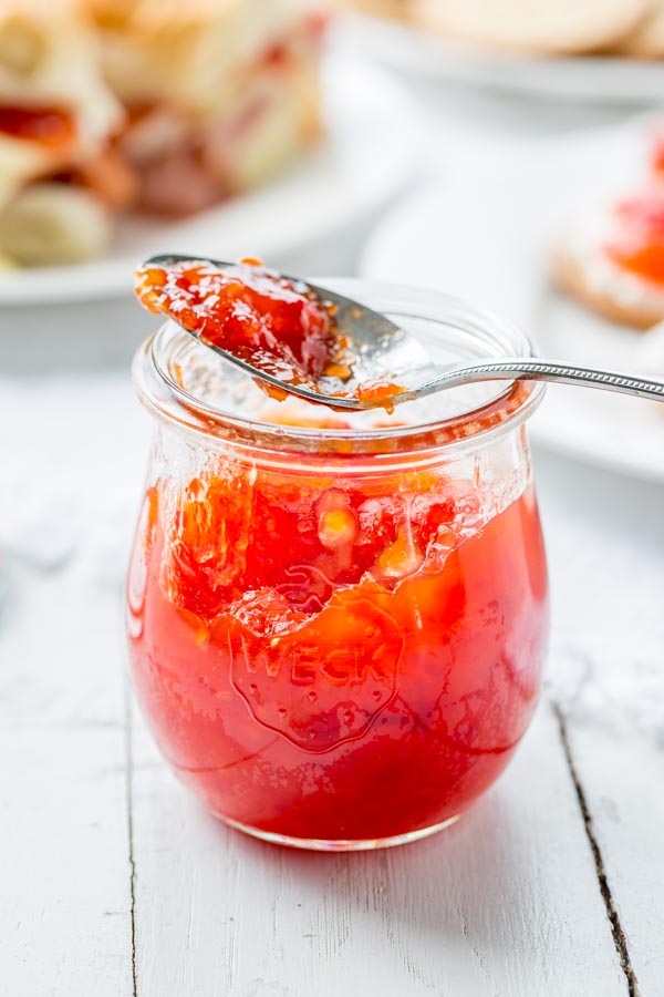 spoonful of Easy Hot Pepper Jelly 