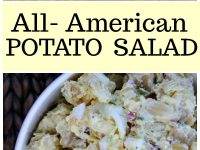 pinterest collage image for all american potato salad