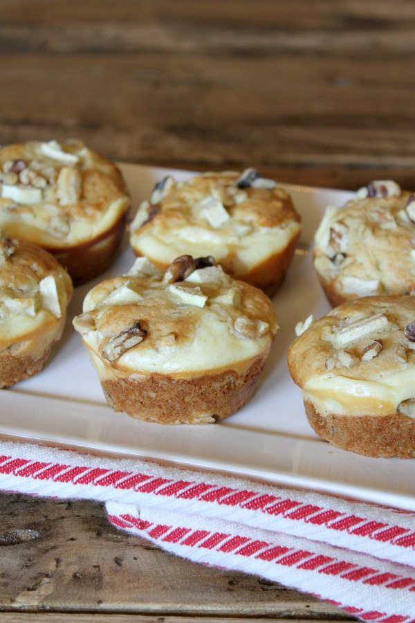 Apple Walnut Cheesecake Muffins