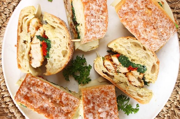 Italian Chicken Cutlet Sandwiches recipe by RecipeGirl.com