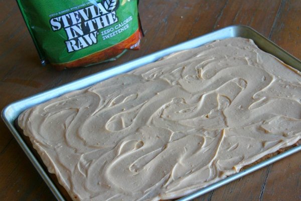 Pumpkin Sheet Cake with Butterscotch Frosting recipe - by RecipeGirl.com
