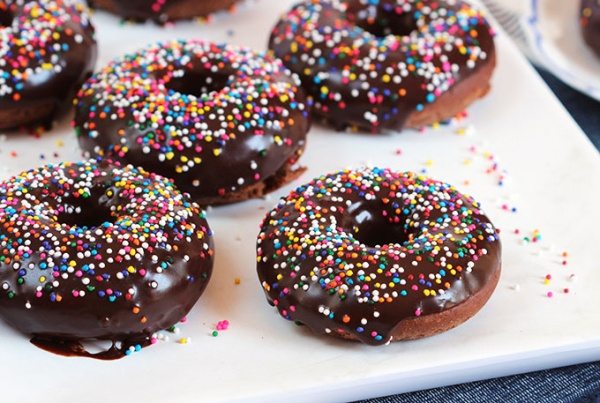 Baked Chocolate Glazed Donuts recipe from RecipeGirl.com