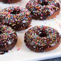 Baked Chocolate Glazed Donuts | RecipeGirl.com