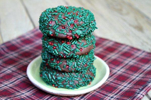 Mint Stuffed Holiday Cookies recipe - from RecipeGirl.com