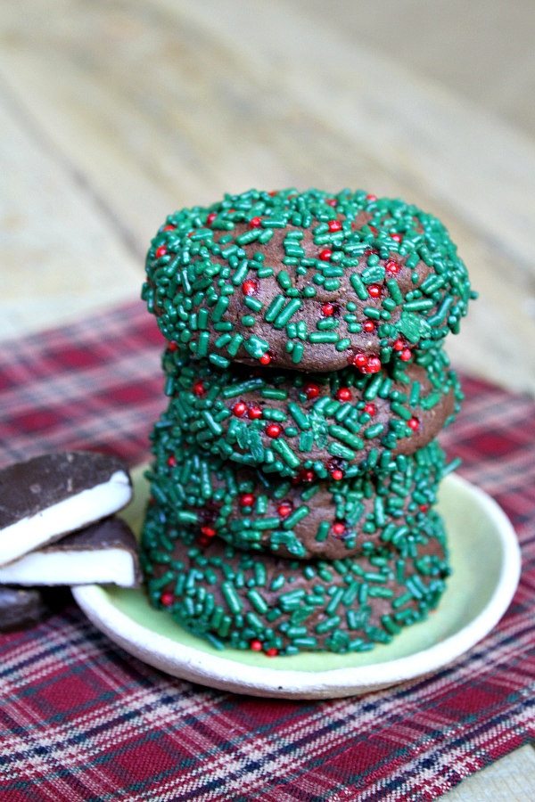 Mint Stuffed Holiday Cookies recipe - from RecipeGirl.com