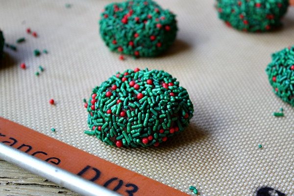 Mint Stuffed Holiday Cookies recipe - from RecipeGirl.com