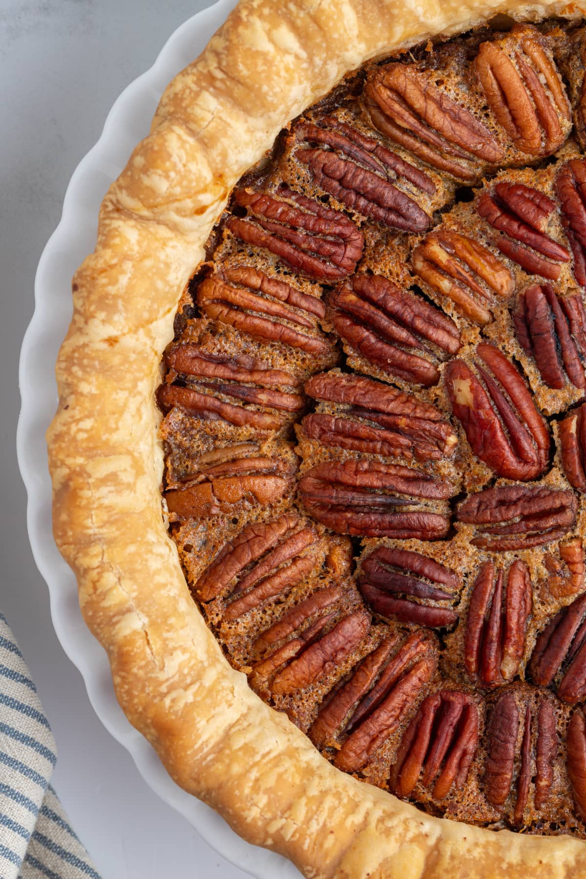 peek at half a pecan pie