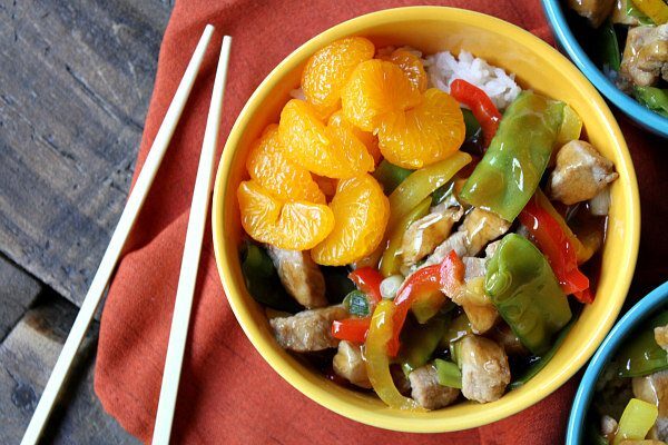 Easy Orange Teriyaki Pork Stir Fry recipe - from RecipeGirl.com