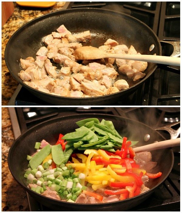 Easy Orange Teriyaki Pork Stir Fry recipe - from RecipeGirl.com