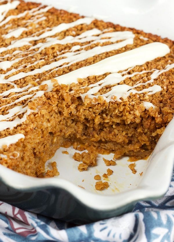 Gingerbread Baked Oatmeal Recipe from RecipeGirl.com