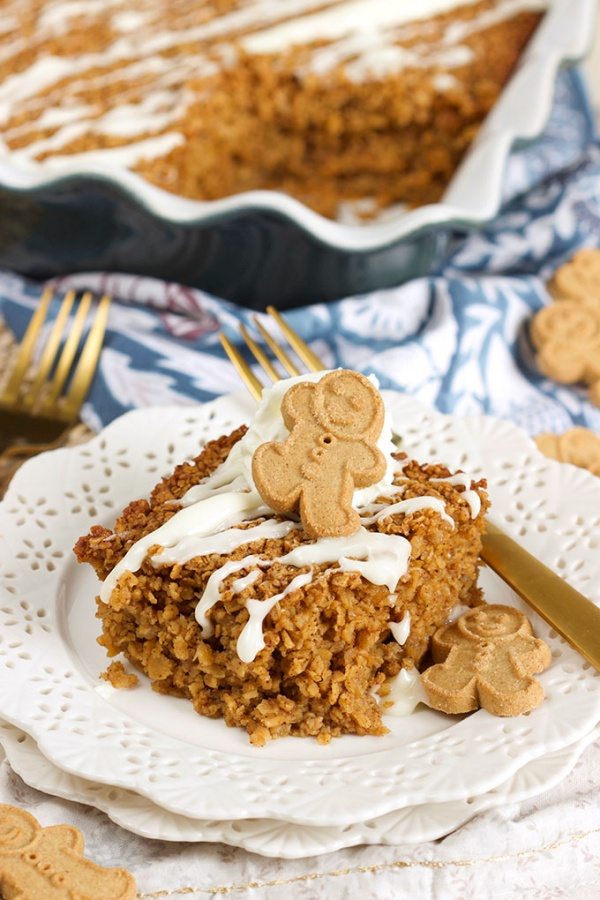 Gingerbread Baked Oatmeal recipe : from RecipeGirl.com.com