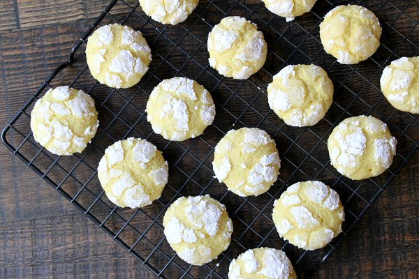 Lemon Crinkle Cookies recipe - from RecipeGirl.com