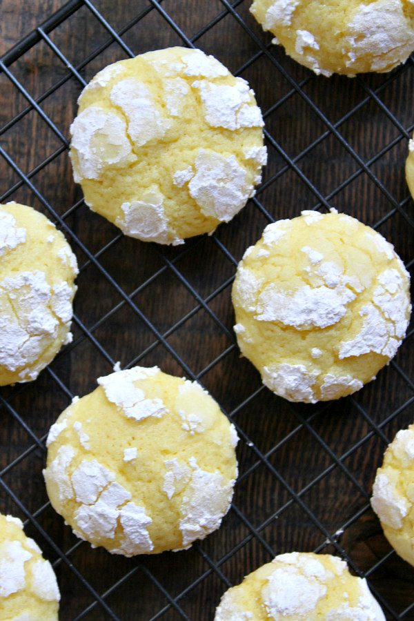 Lemon Crinkle Cookies recipe - from RecipeGirl.com
