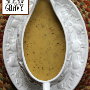 pinterest image for make ahead gravy