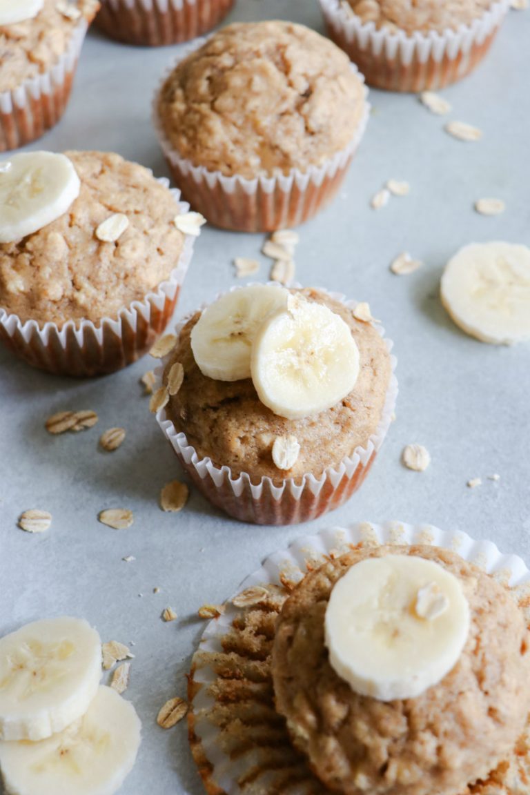 Quick and Easy Banana Oat Muffins Recipe Girl