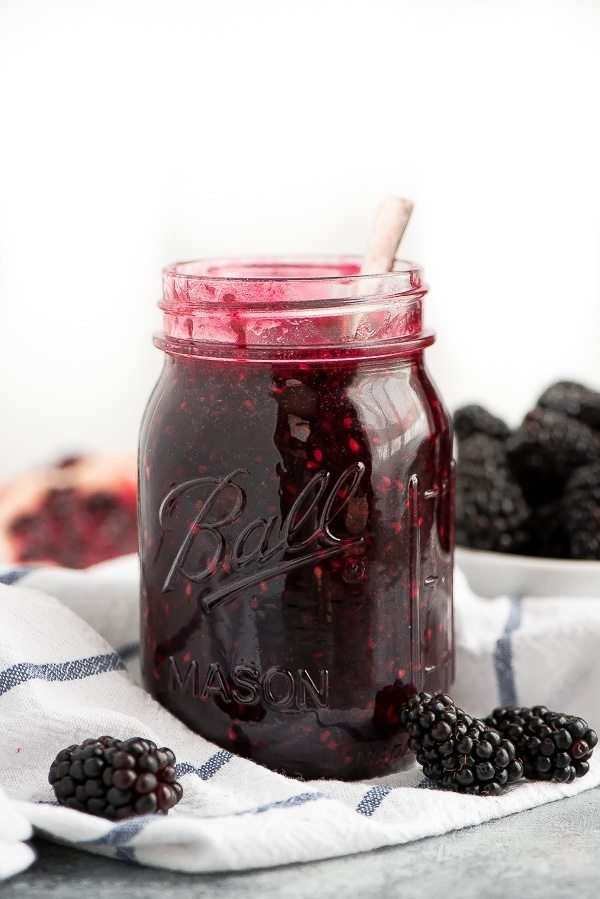 Blackberry Freezer Jam recipe from RecipeGirl.com