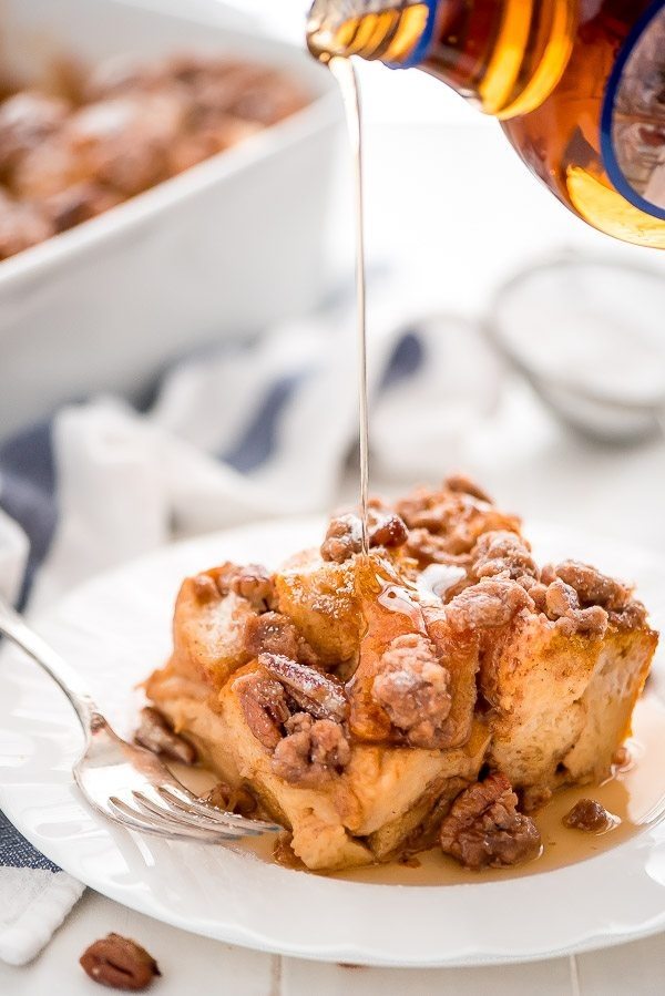 Pumpkin French Toast Casserole recipe by RecipeGirl.com