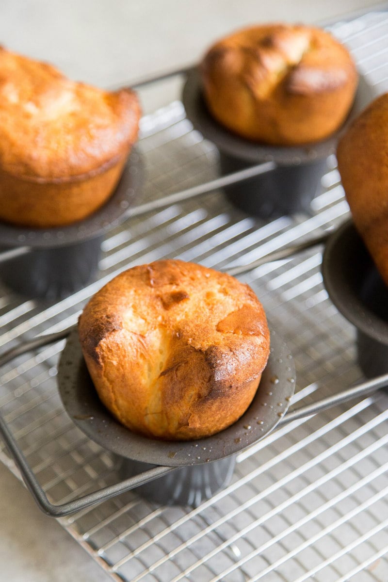 Classic Popovers made in a popover pan