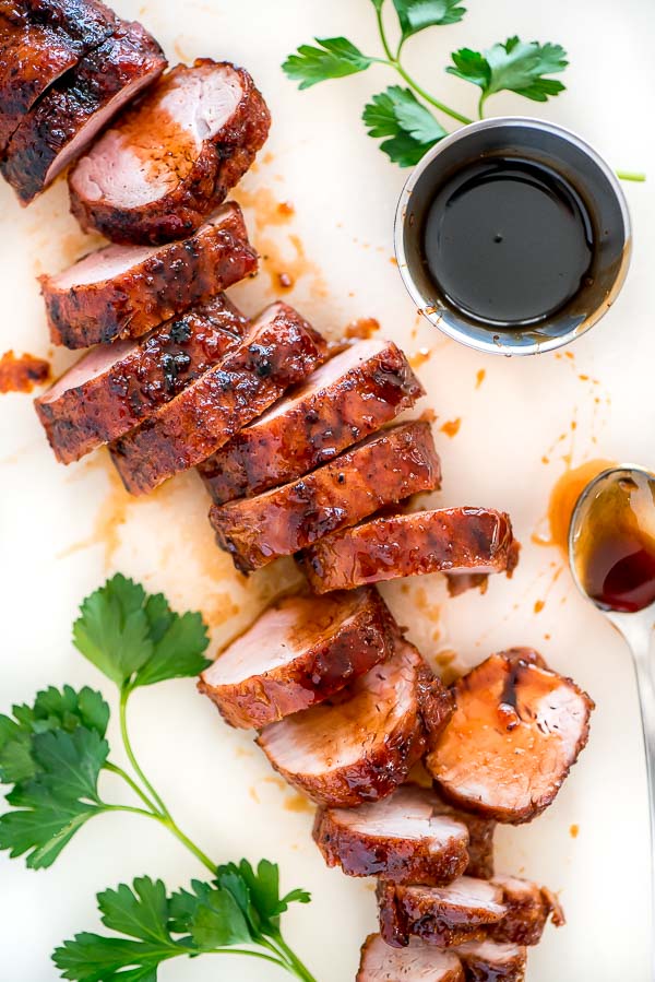 Maple Glazed Pork Tenderloin recipe by RecipeGirl.com