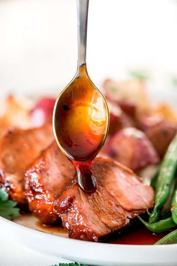 Maple Glazed Pork Tenderloin recipe by RecipeGirl.com