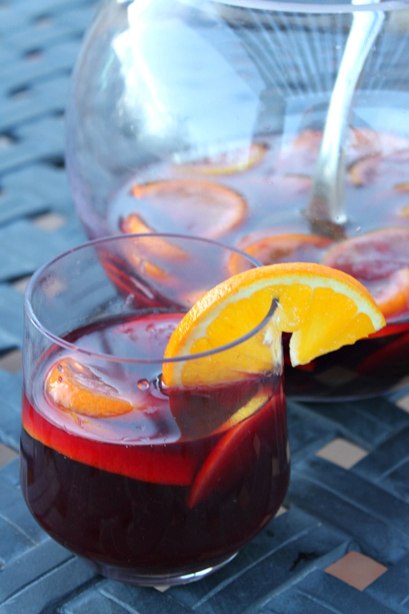 Glass of The Best Red Wine Sangria Recipe