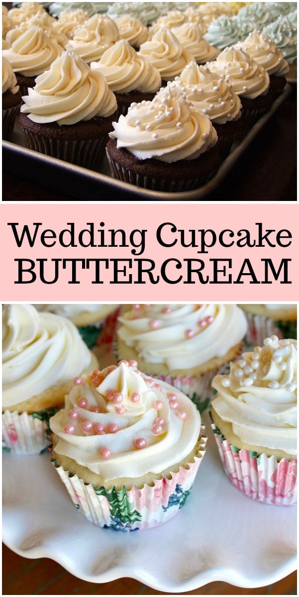 Wedding Cupcake Buttercream recipe from RecipeGirl.com #cakes #frosting #recipe #wedding #cupcakes
