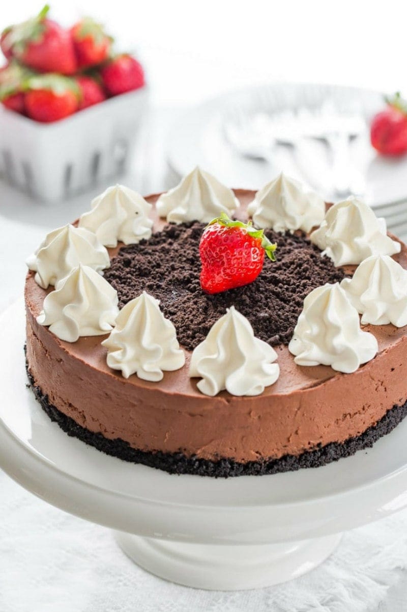 No Bake Baileys Chocolate Cheesecake