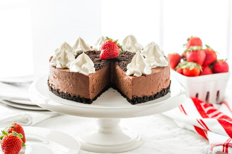 No Bake Baileys Chocolate Cheesecake