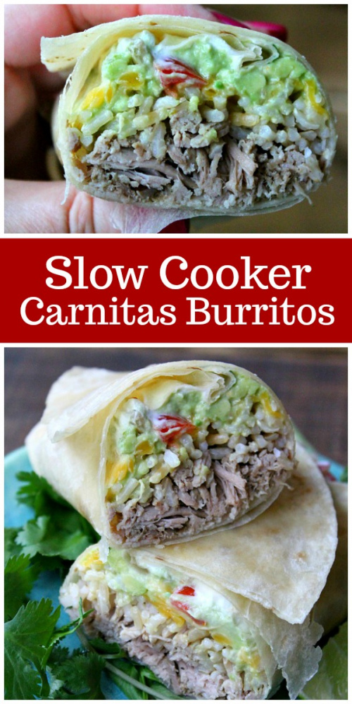 Slow Cooker Carnitas Burritos Recipe Girl