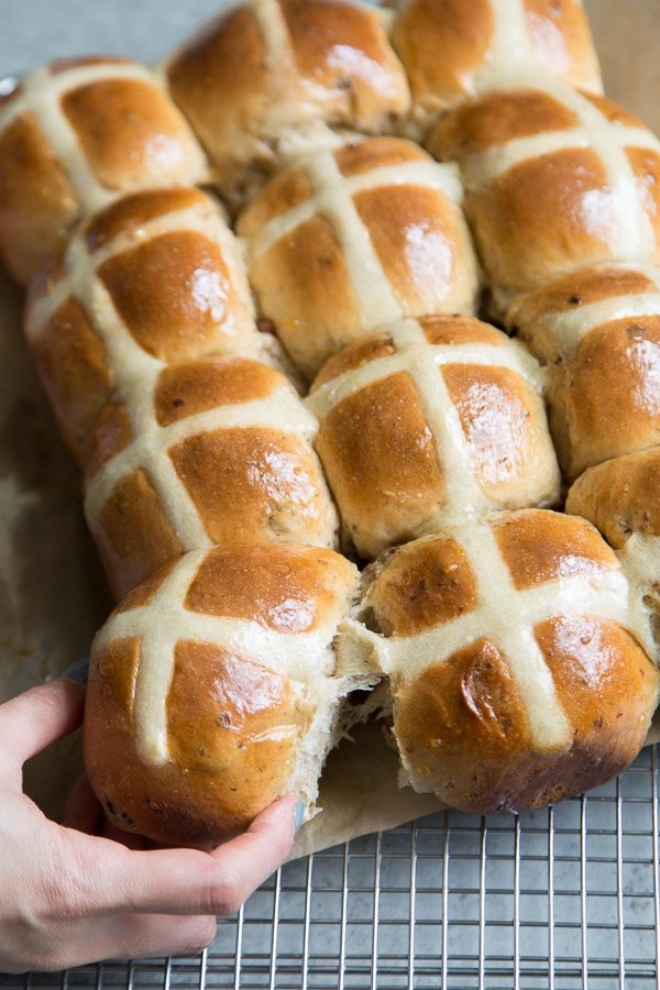 Eating Hot Cross Buns 