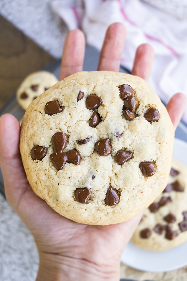 Jumbo Chocolate Chip Cookies as big as your hand