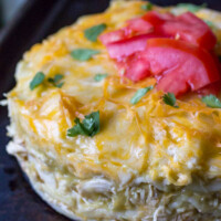 Instant Pot Green Chicken Enchilada Casserole