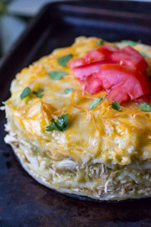 Instant Pot Salsa Verde Chicken Enchilada Casserole Recipe Girl